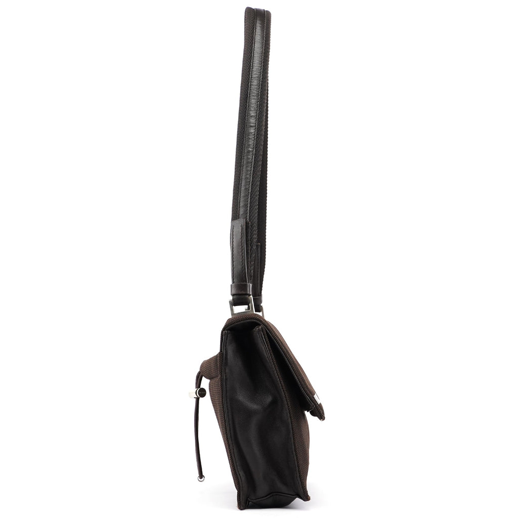 Brown Tessuto Mesh Sport Hobo Bag