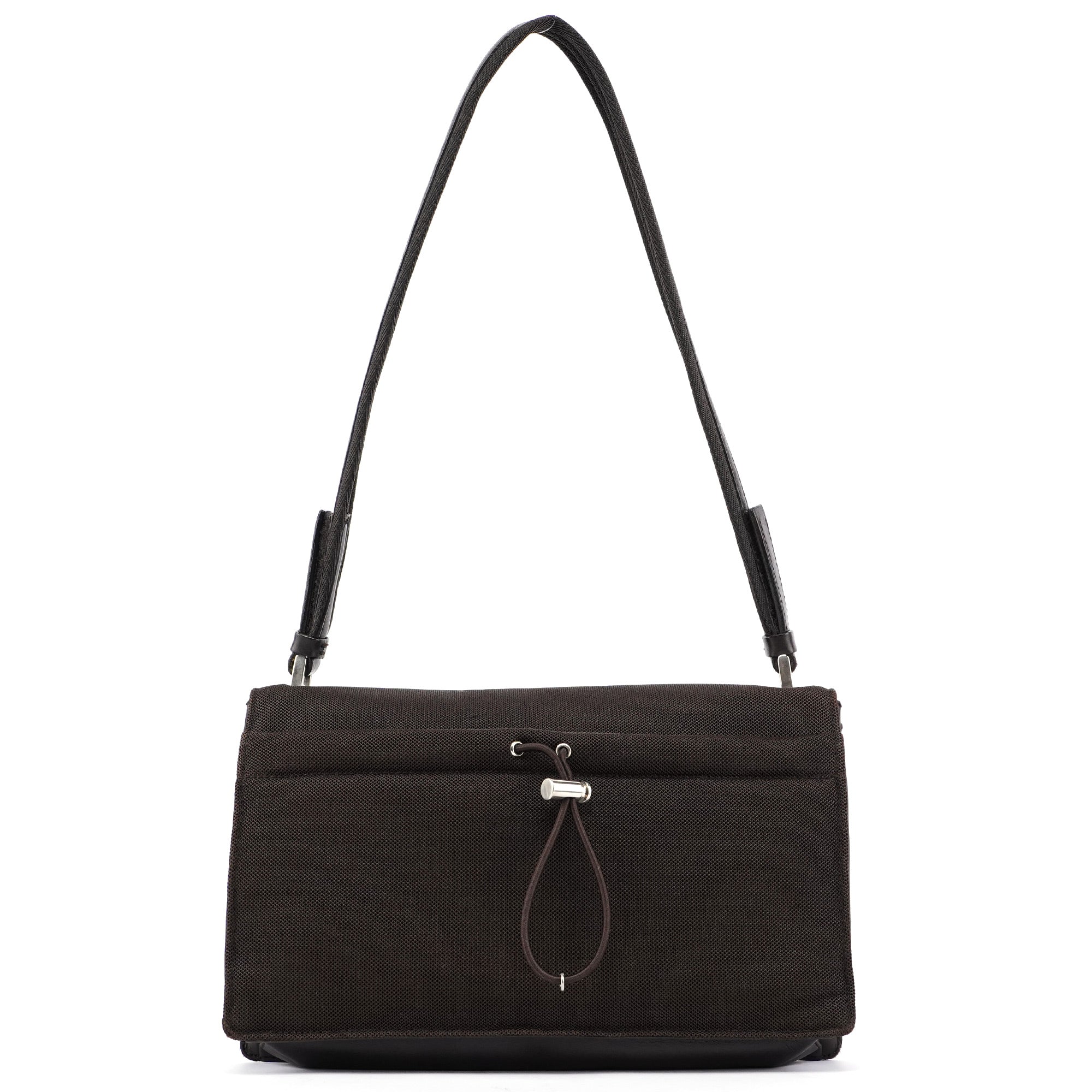 Brown Tessuto Mesh Sport Hobo Bag