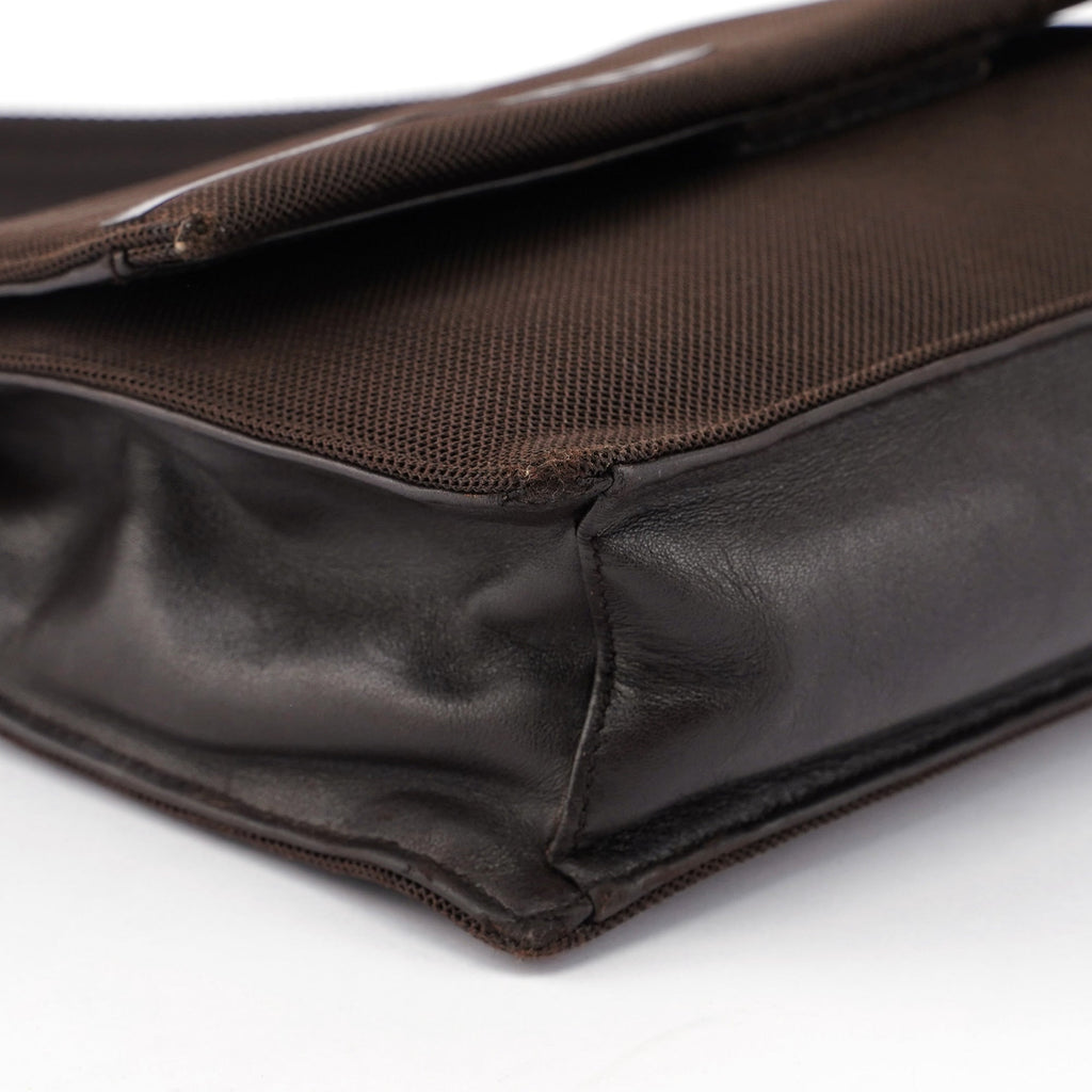 Brown Tessuto Mesh Sport Hobo Bag