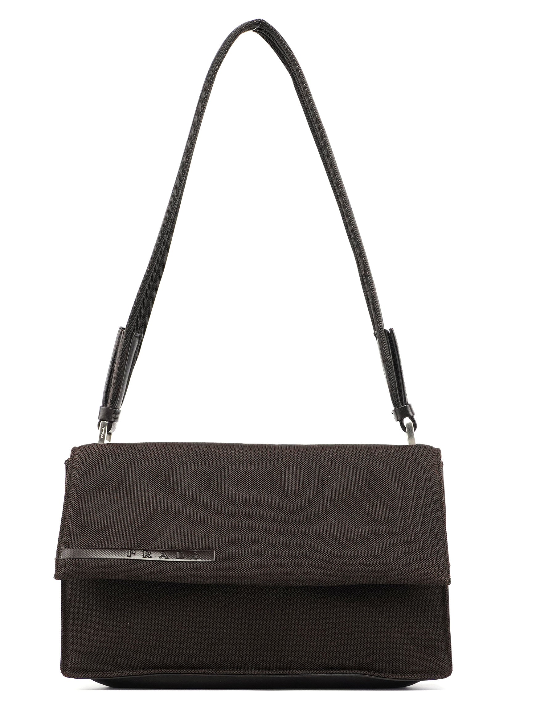 Brown Tessuto Mesh Sport Hobo Bag