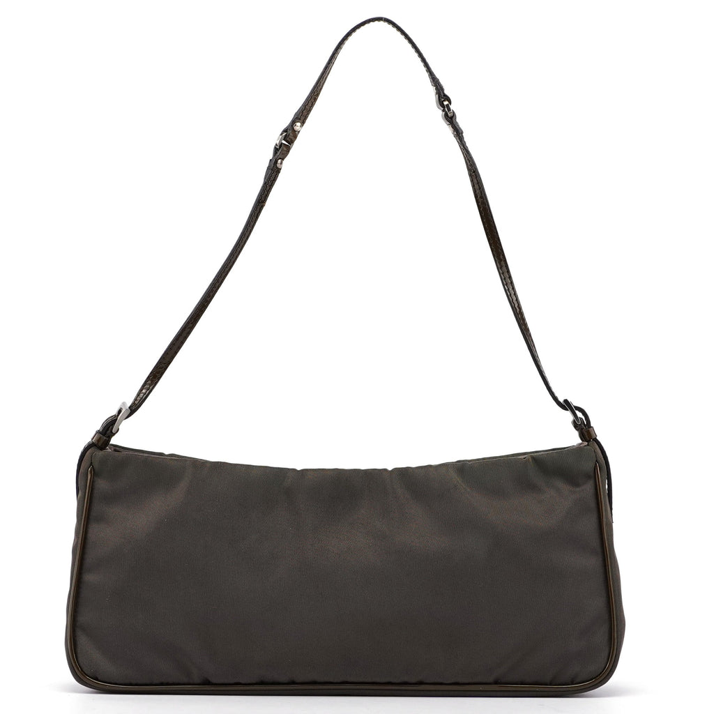 Brown Tessuto Mini Hobo
