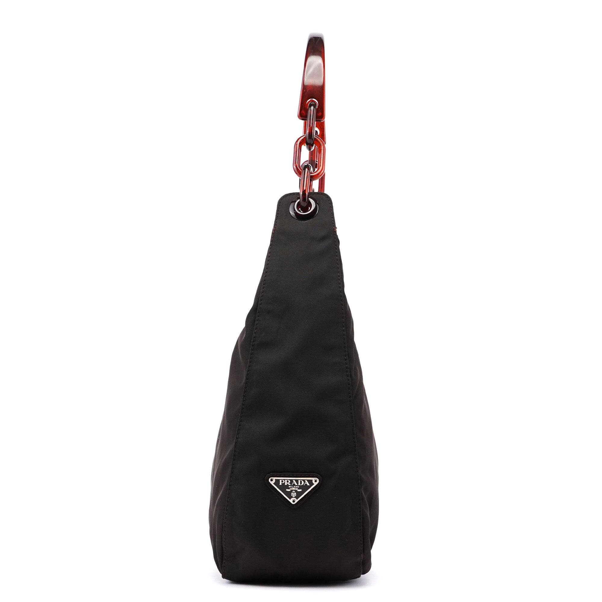 Brown Tessuto Plastic Shoulder Bag
