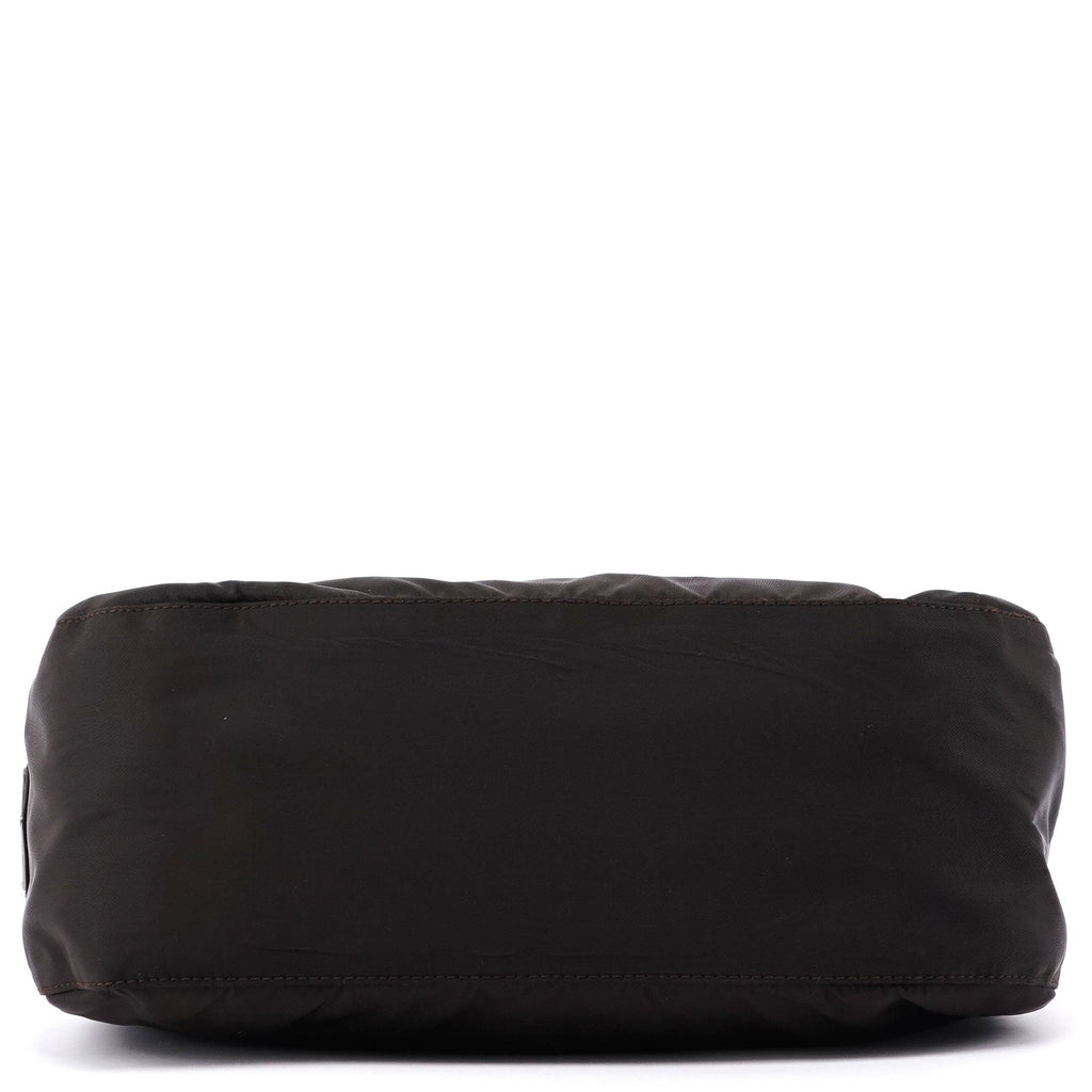 Brown Tessuto Plastic Shoulder Bag