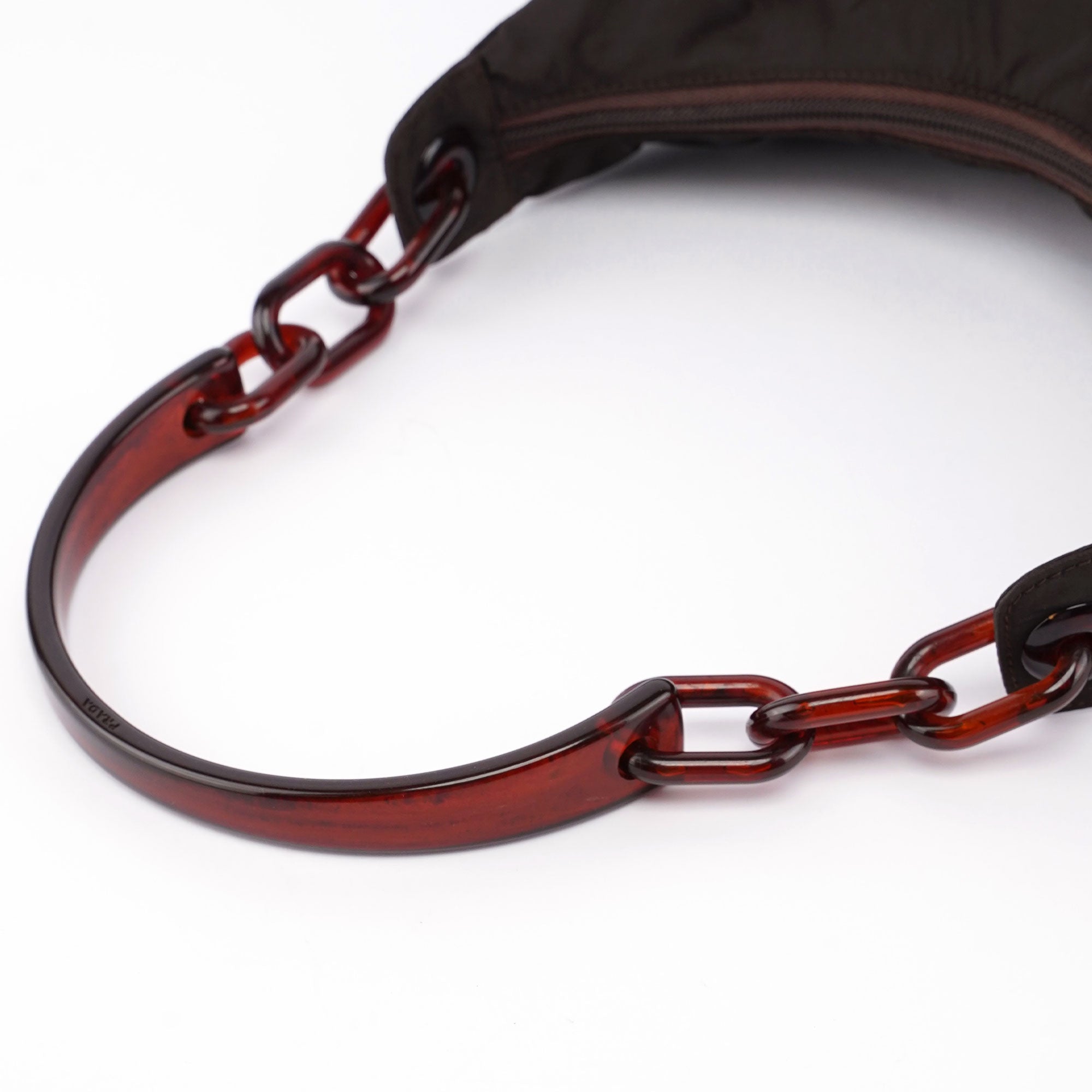 Brown Tessuto Plastic Shoulder Bag