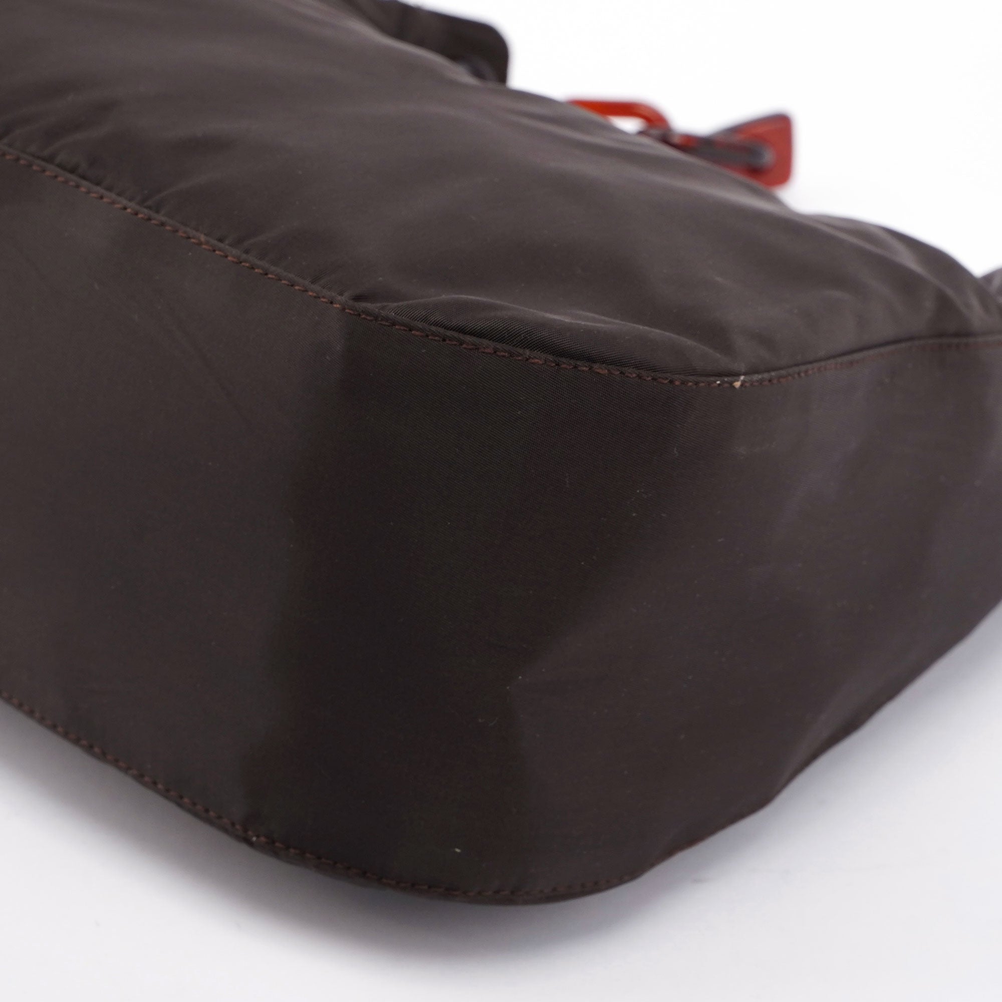 Brown Tessuto Plastic Shoulder Bag