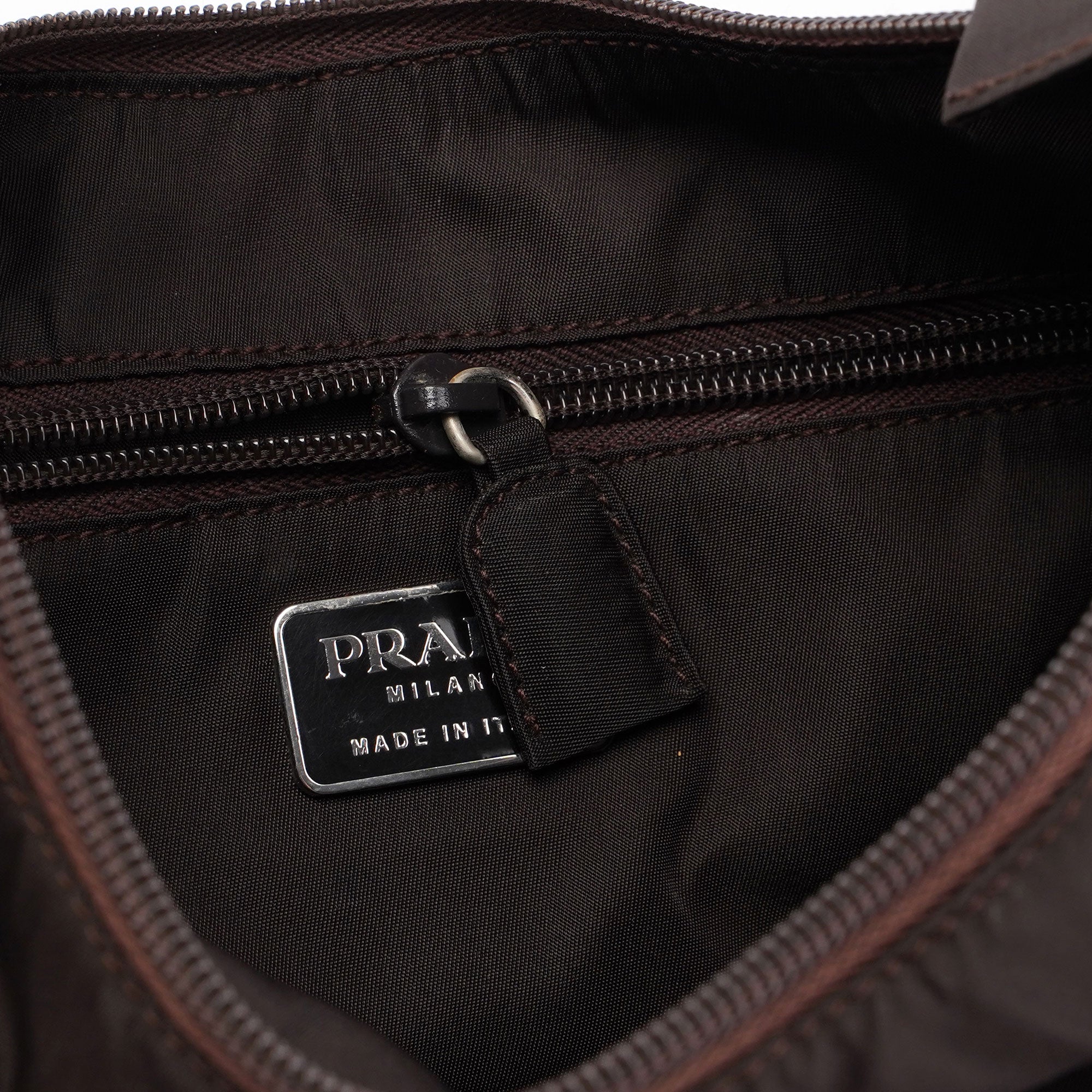 Brown Tessuto Plastic Shoulder Bag