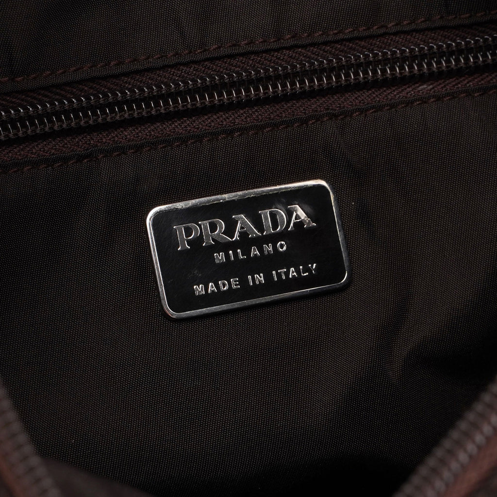 Brown Tessuto Plastic Shoulder Bag