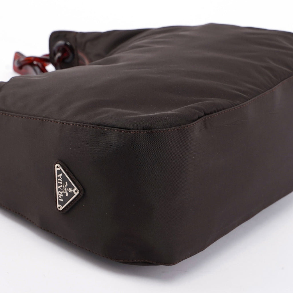 Brown Tessuto Plastic Shoulder Bag