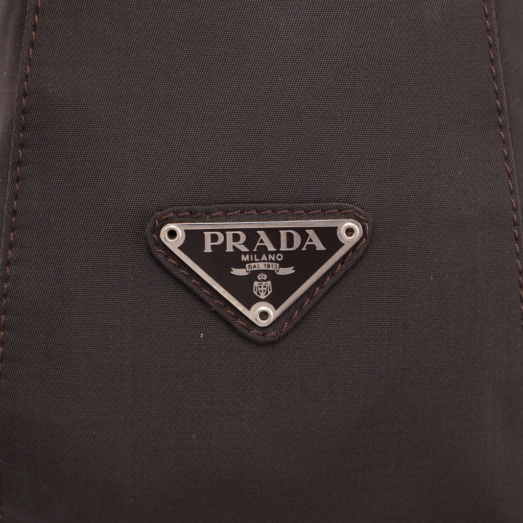 Brown Tessuto Plastic Shoulder Bag