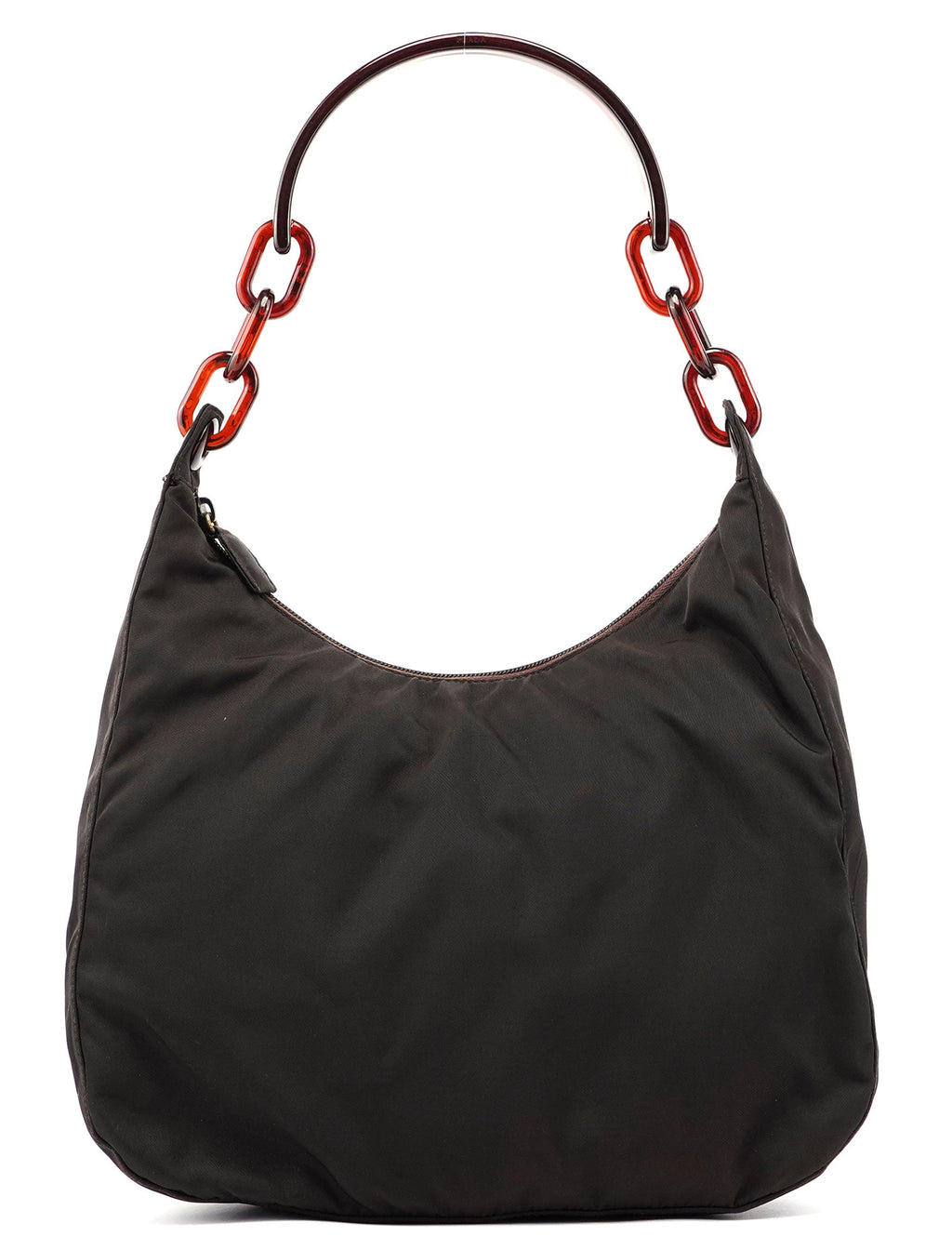 Brown Tessuto Plastic Shoulder Bag
