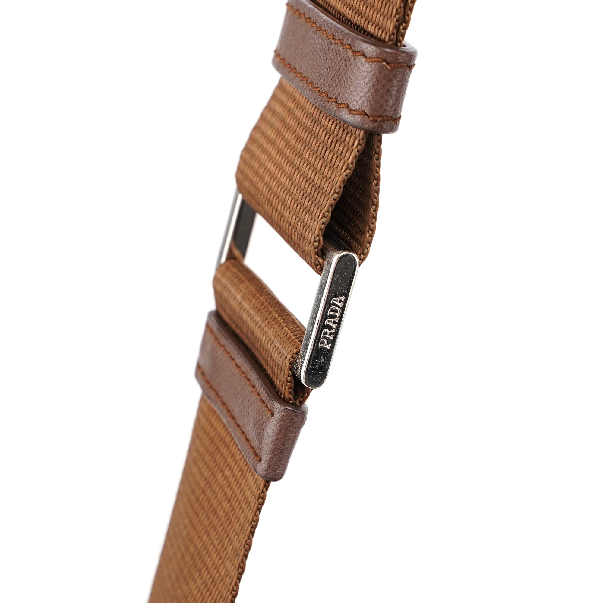 Brown Tessuto Saffiano Crossbody Bag
