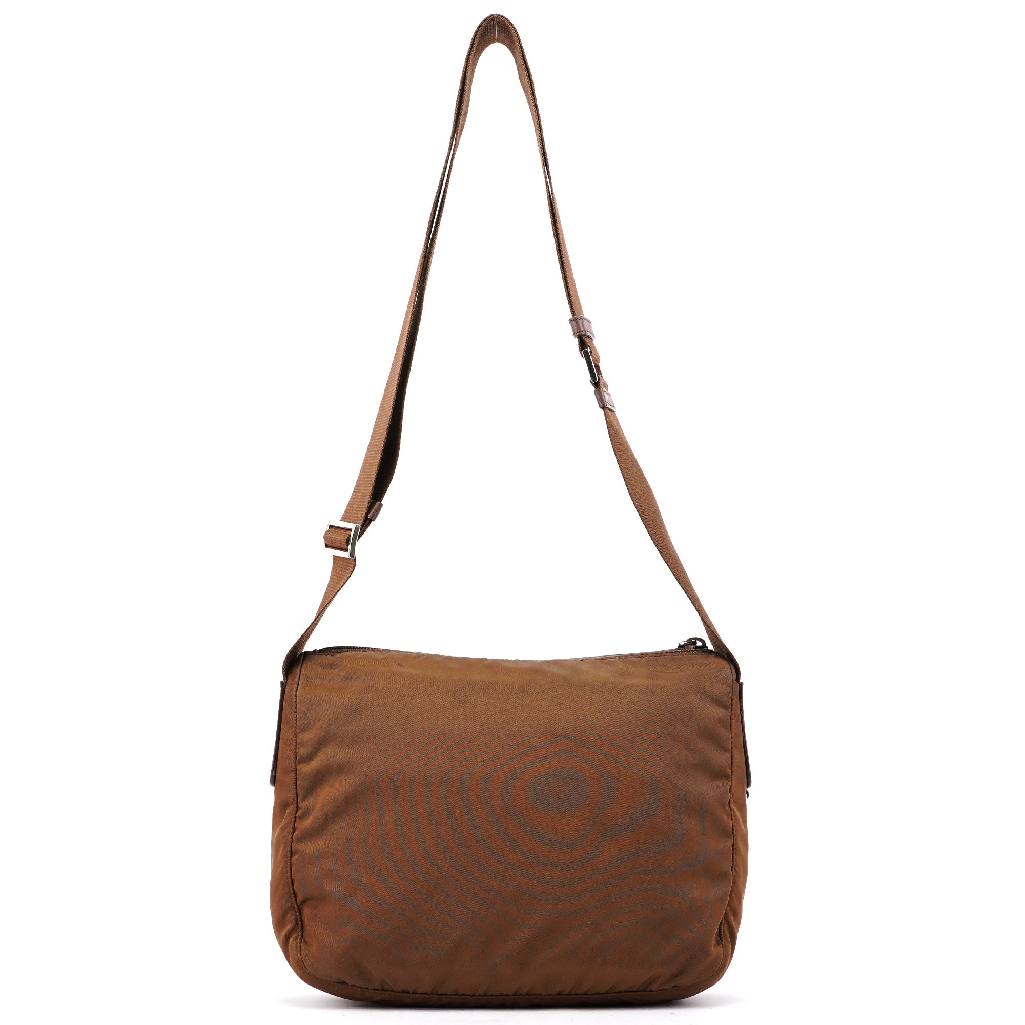 Brown Tessuto Saffiano Crossbody Bag