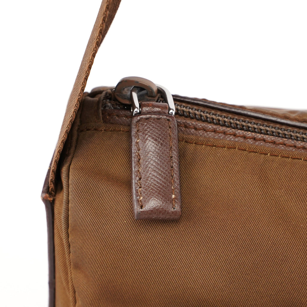 Brown Tessuto Saffiano Crossbody Bag