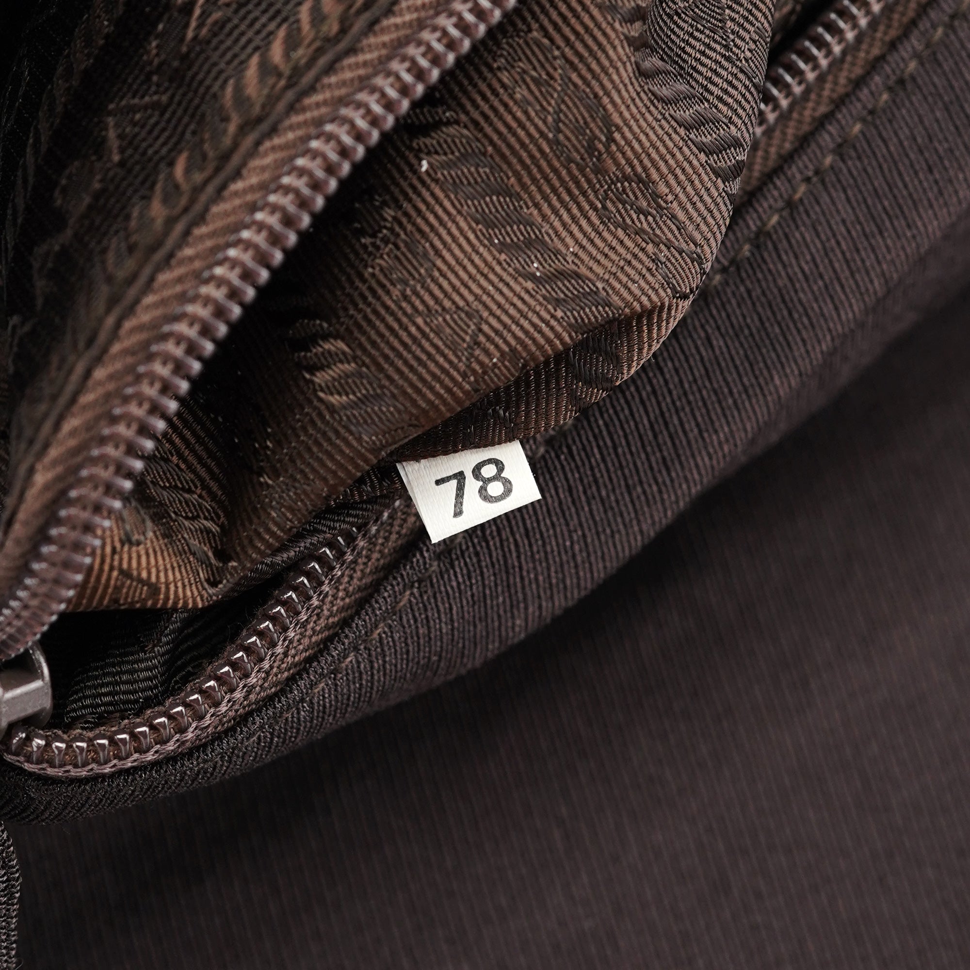 Brown Tessuto Swing Chain Shoulder Bag