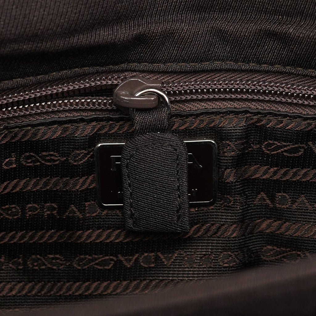Brown Tessuto Swing Chain Shoulder Bag