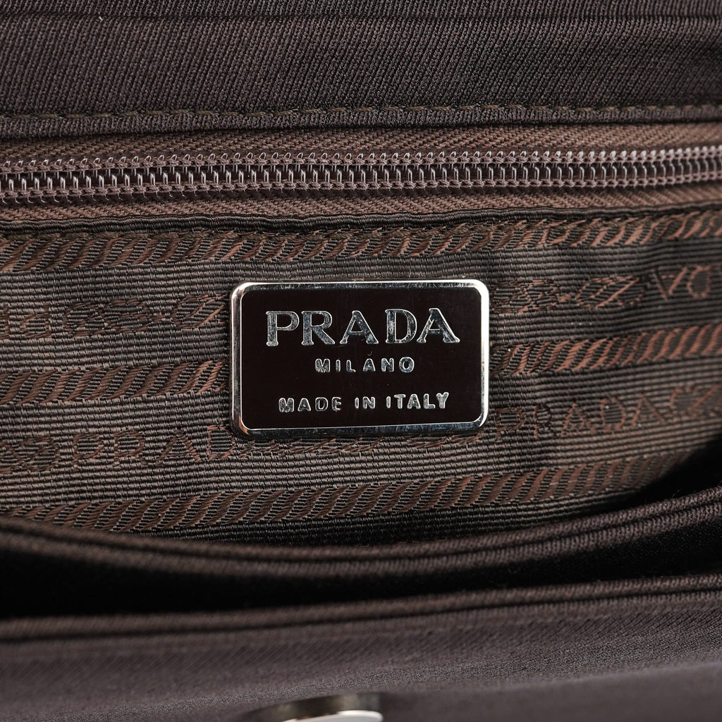Brown Tessuto Swing Chain Shoulder Bag