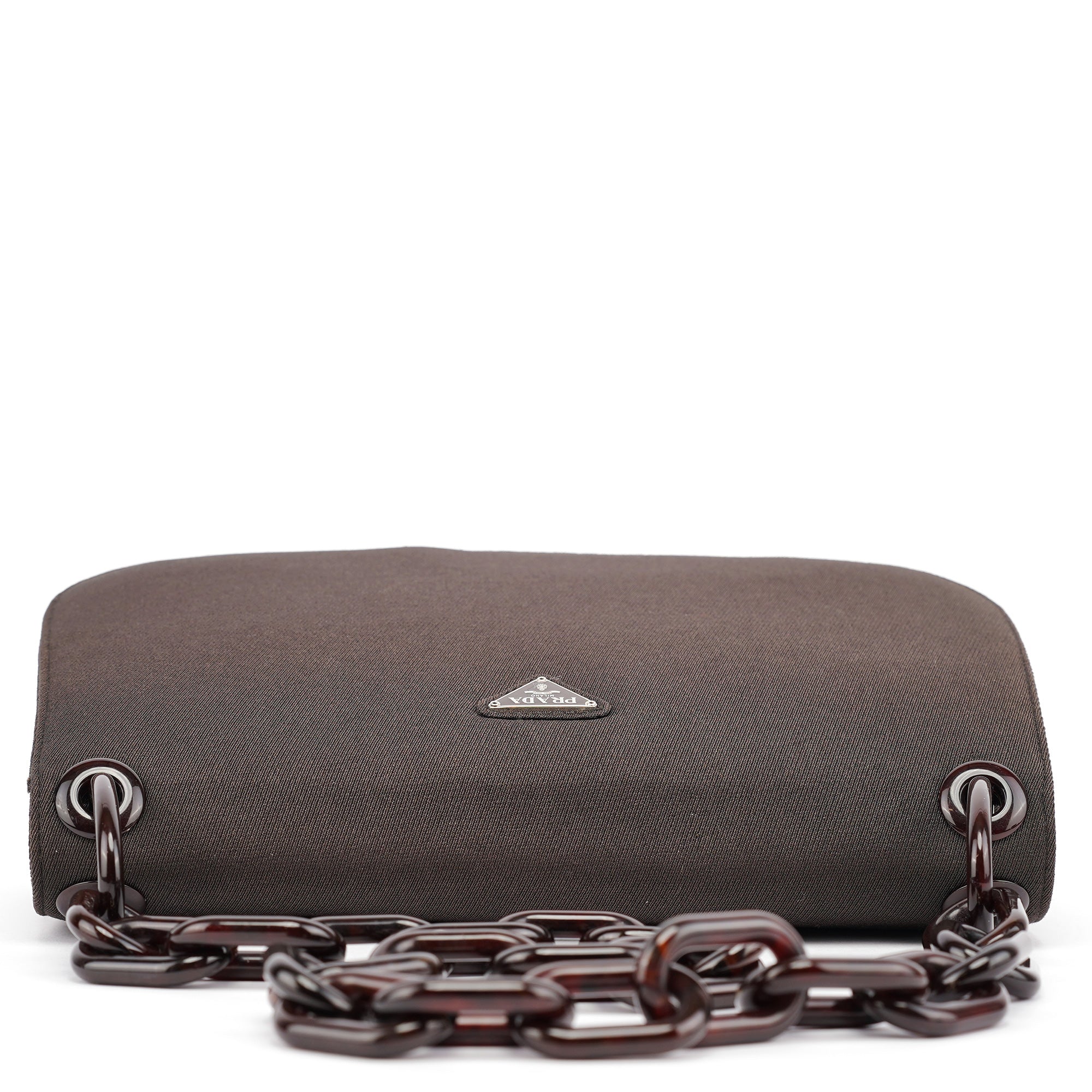 Brown Tessuto Swing Chain Shoulder Bag