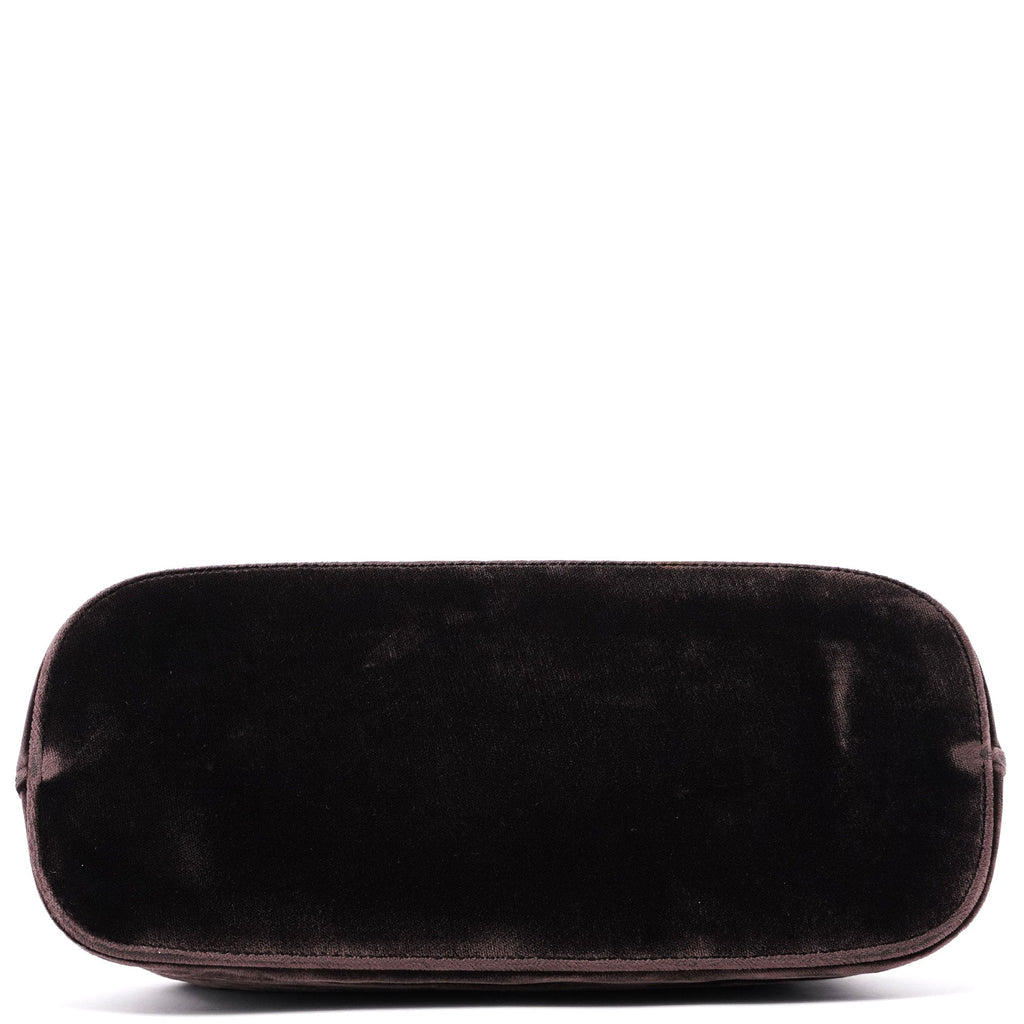 Brown Velluto Top Handle Bag