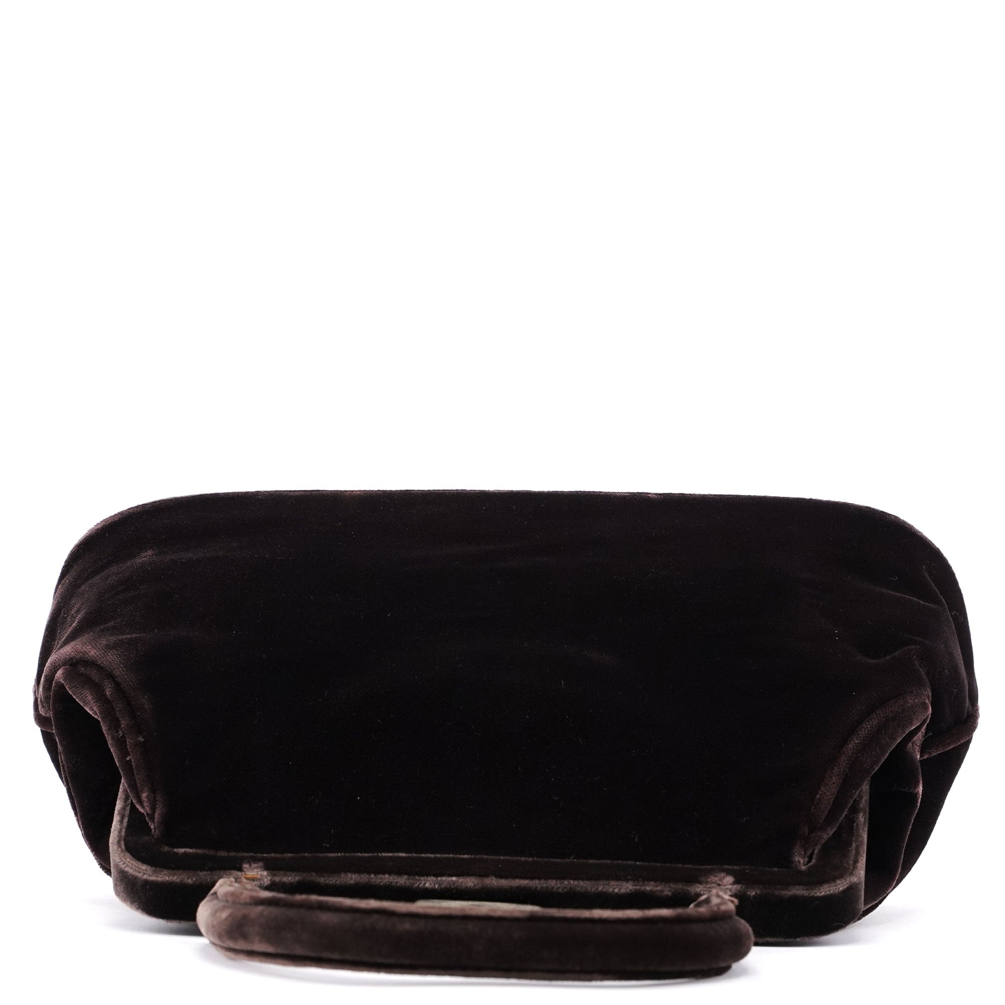 Brown Velluto Top Handle Bag