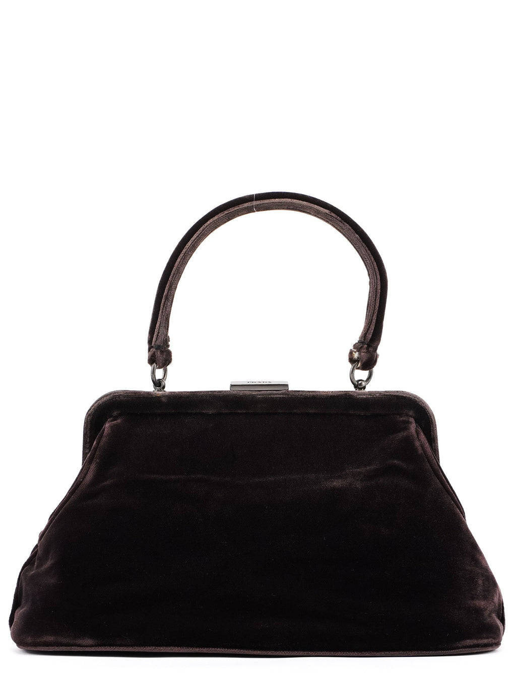 Brown Velluto Top Handle Bag