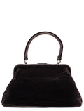 Brown Velluto Top Handle Bag
