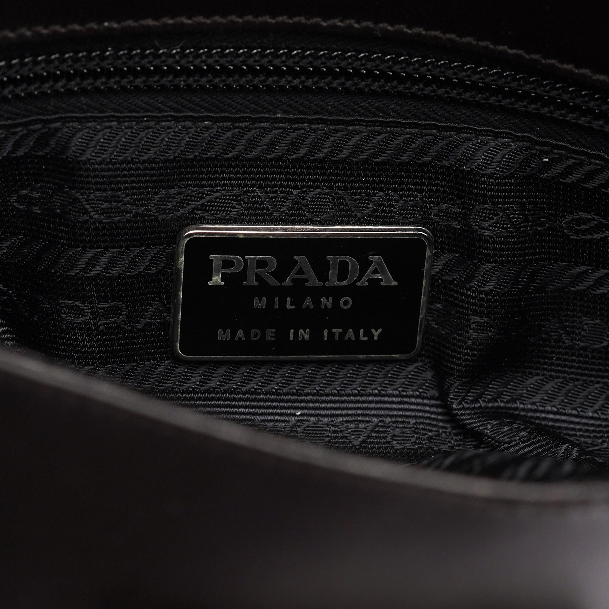 Brown Vitello Buckle Shoulder Bag