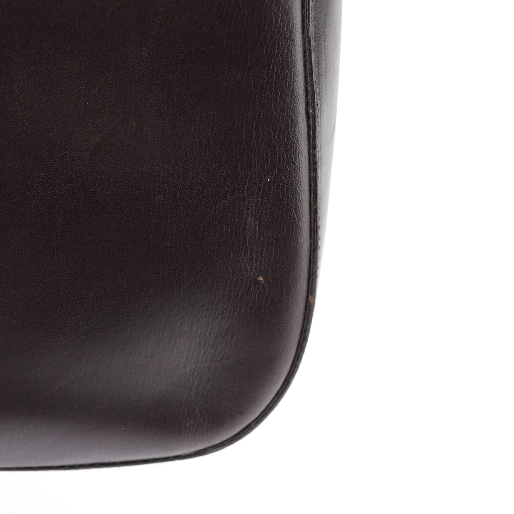 Brown Vitello Buckle Shoulder Bag