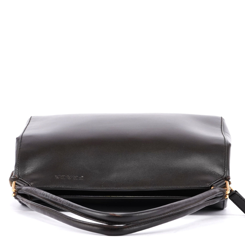 Brown Vitello Chic Shoulder Bag