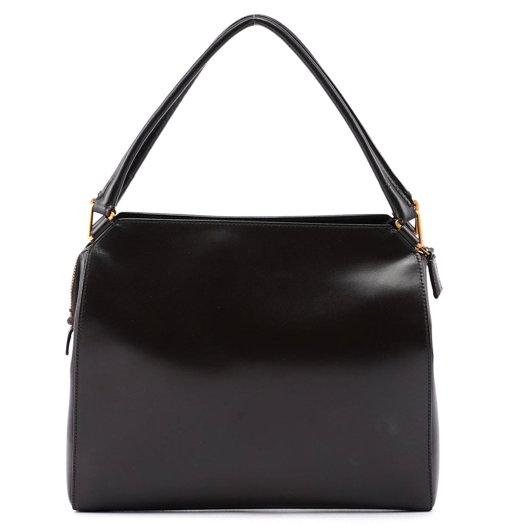 Brown Vitello Chic Shoulder Bag