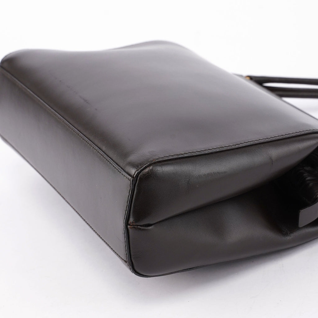 Brown Vitello Chic Shoulder Bag