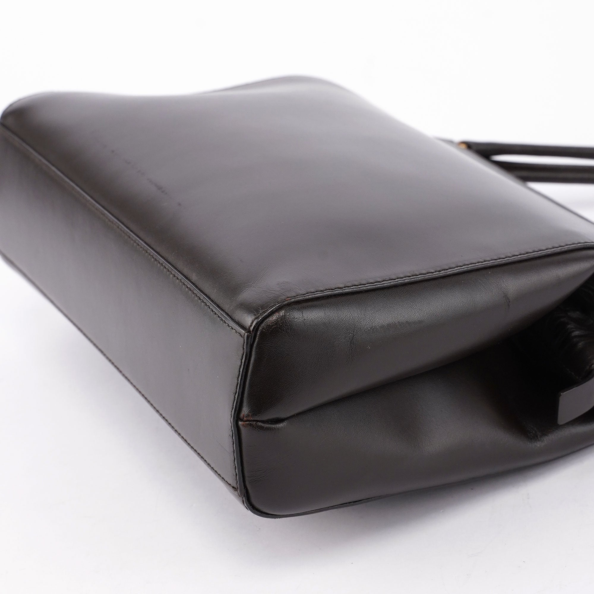 Brown Vitello Chic Shoulder Bag