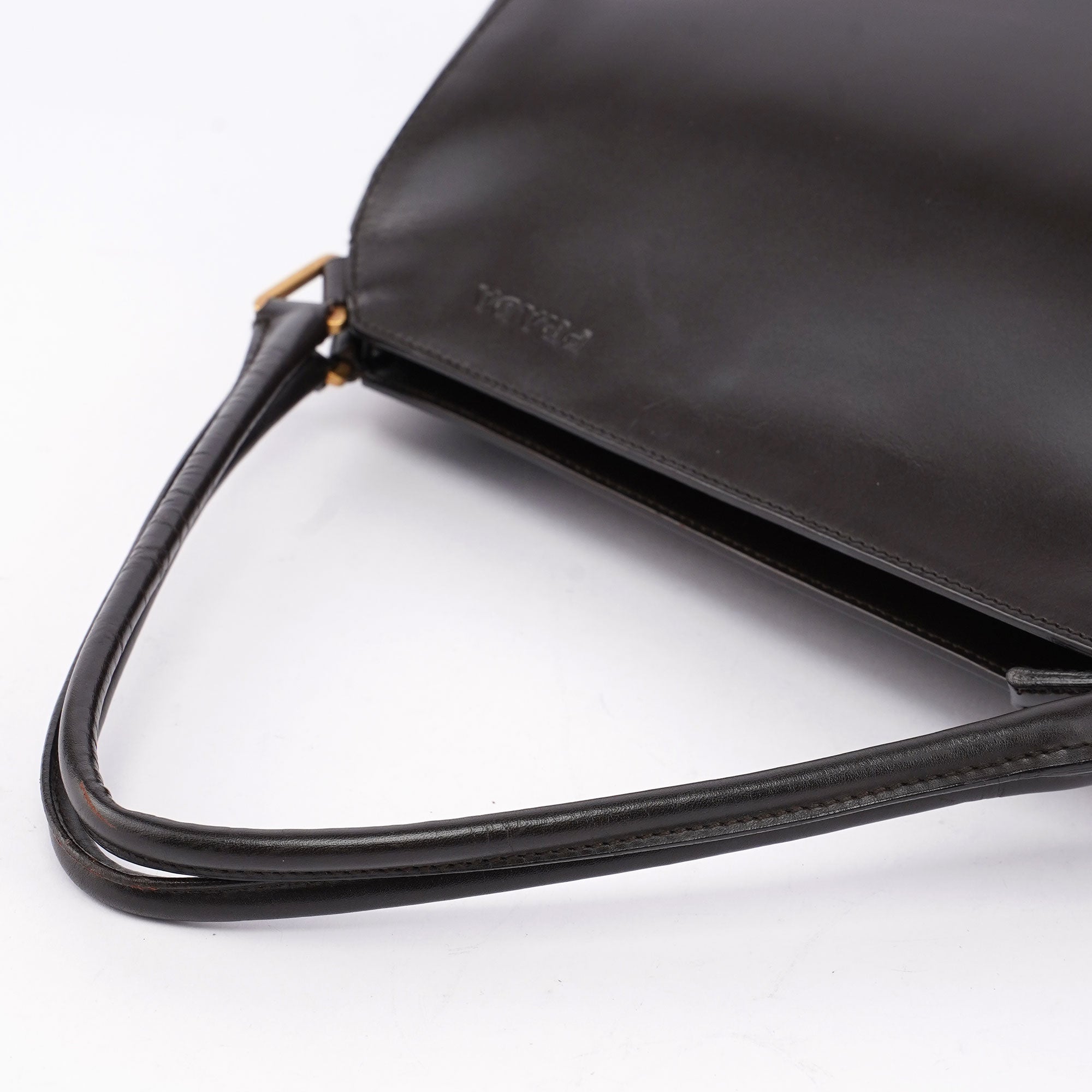 Brown Vitello Chic Shoulder Bag