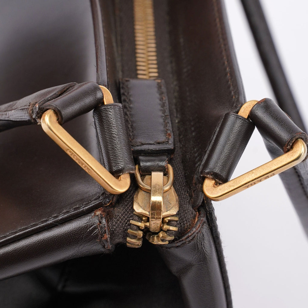Brown Vitello Chic Shoulder Bag