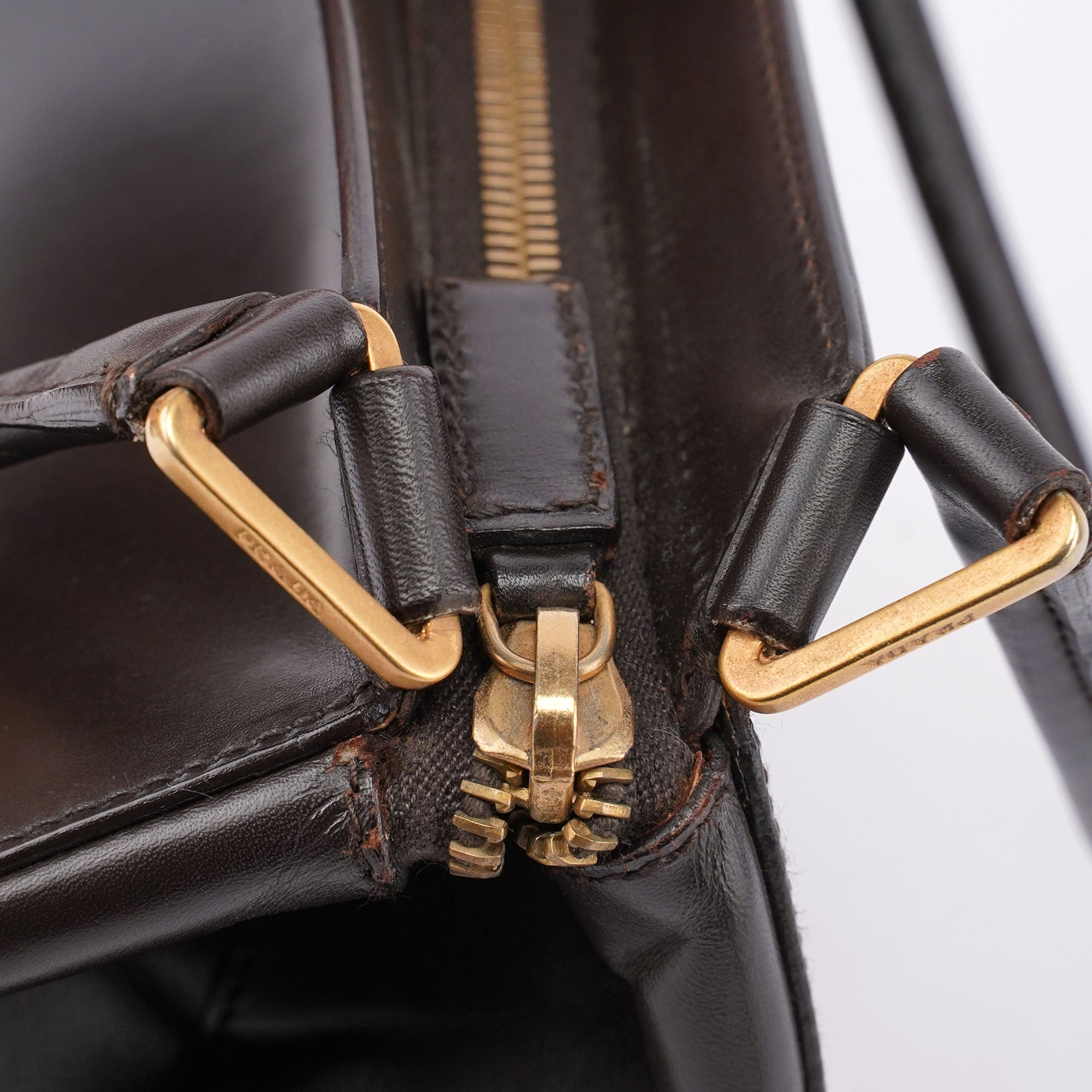 Brown Vitello Chic Shoulder Bag