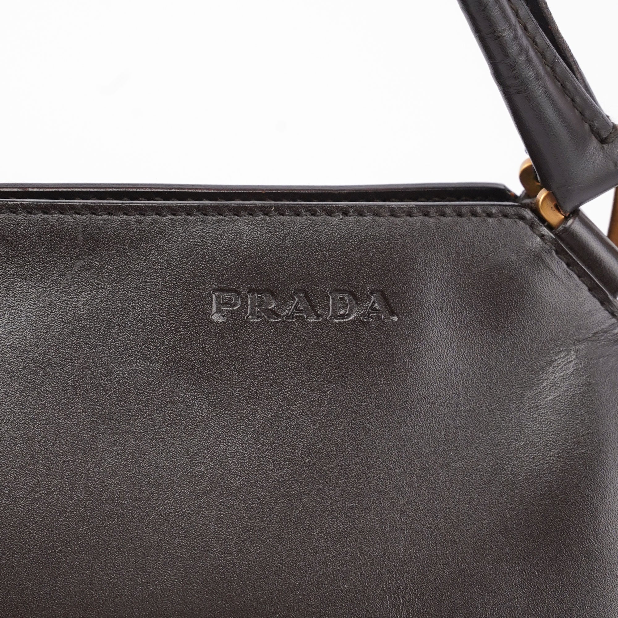 Brown Vitello Chic Shoulder Bag