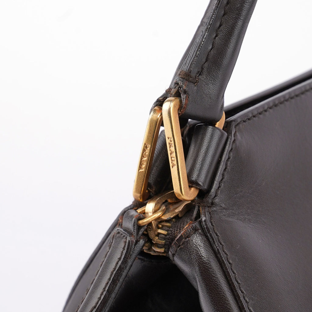 Brown Vitello Chic Shoulder Bag