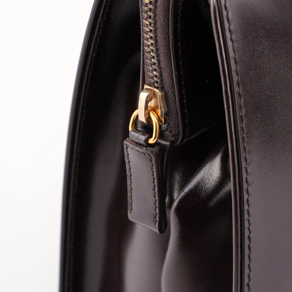 Brown Vitello Chic Shoulder Bag