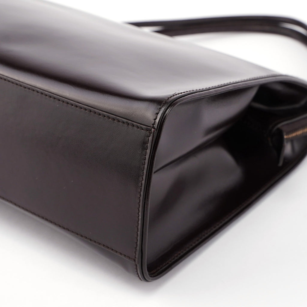 Brown Vitello Chic Shoulder Bag