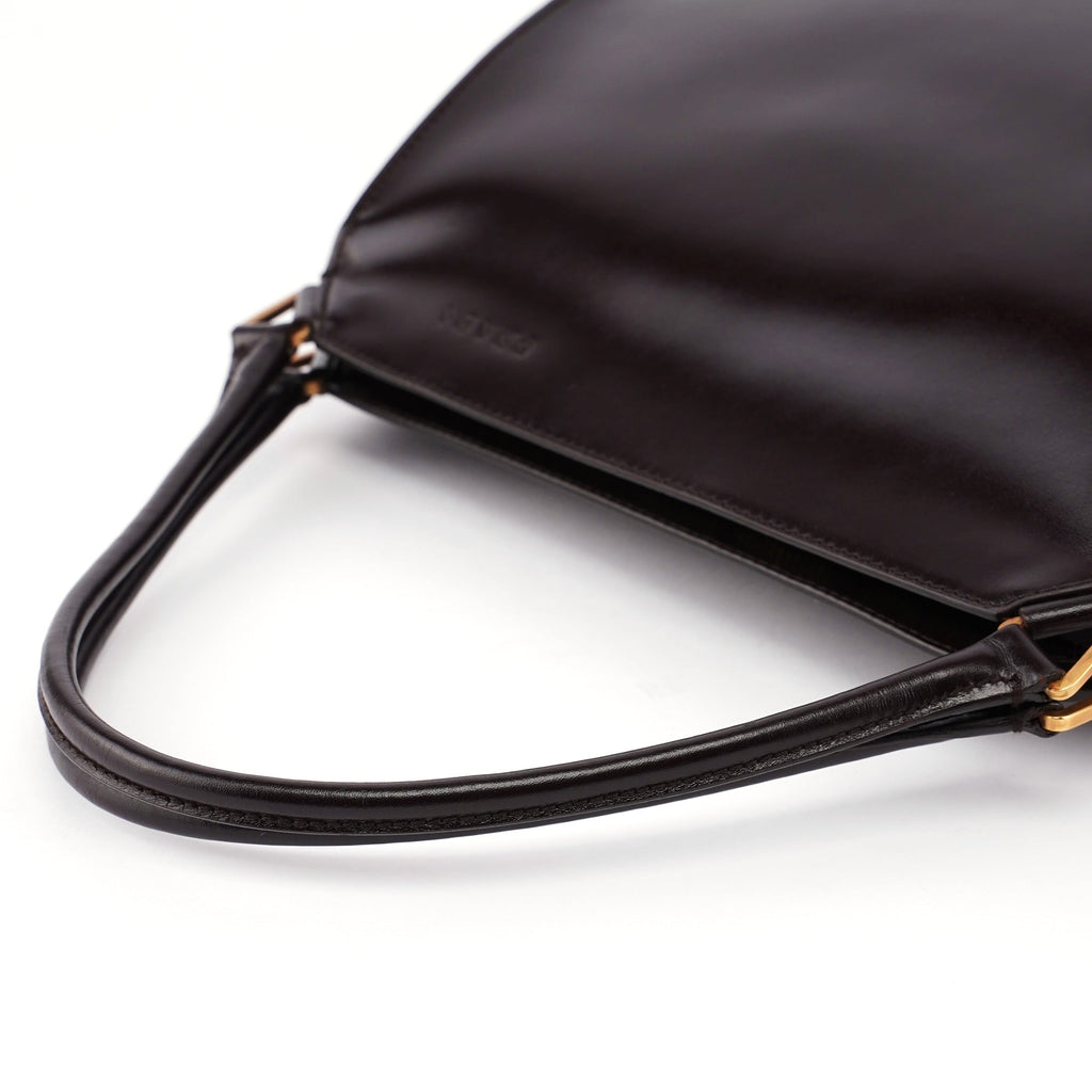 Brown Vitello Chic Shoulder Bag