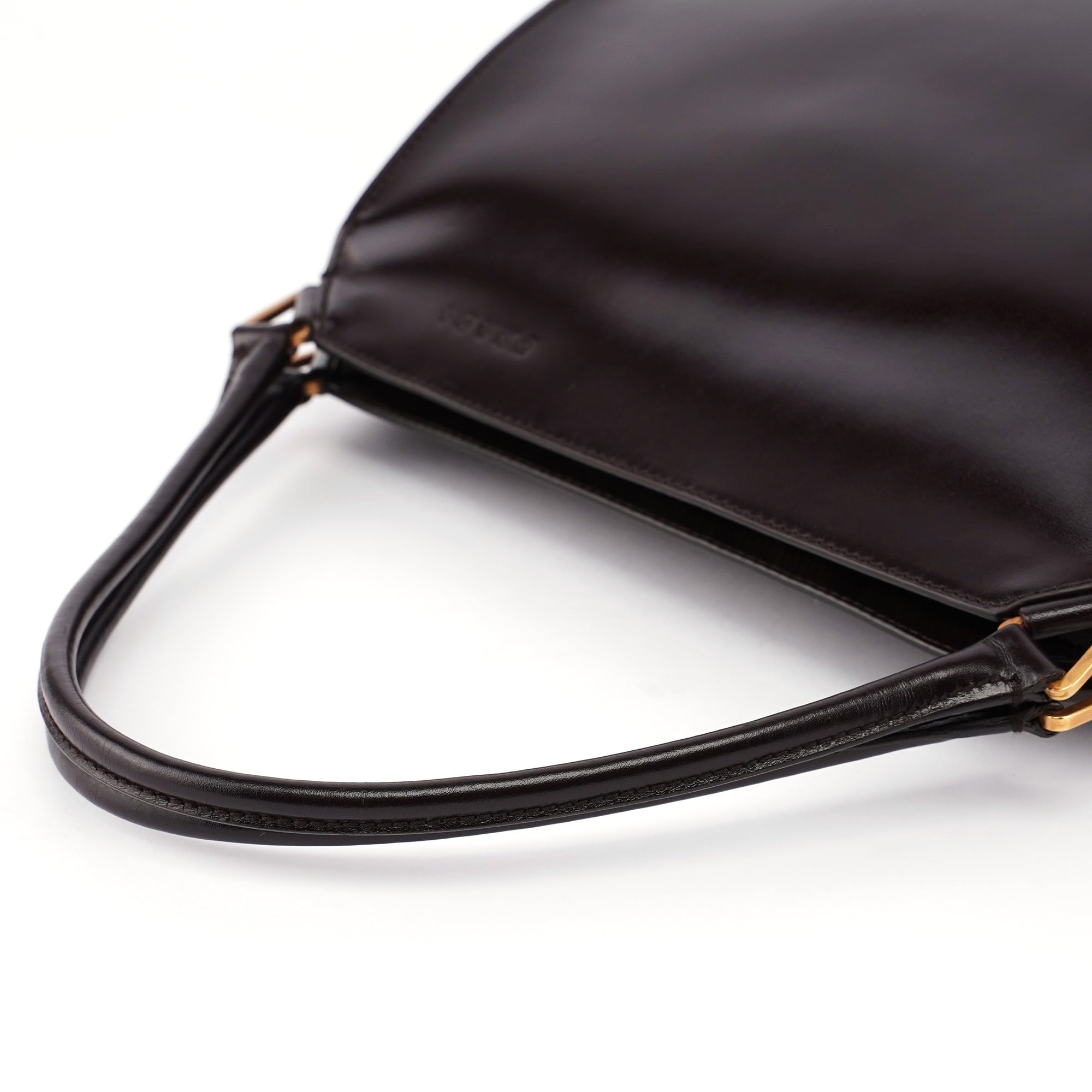 Brown Vitello Chic Shoulder Bag