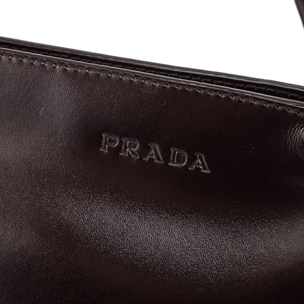 Brown Vitello Chic Shoulder Bag