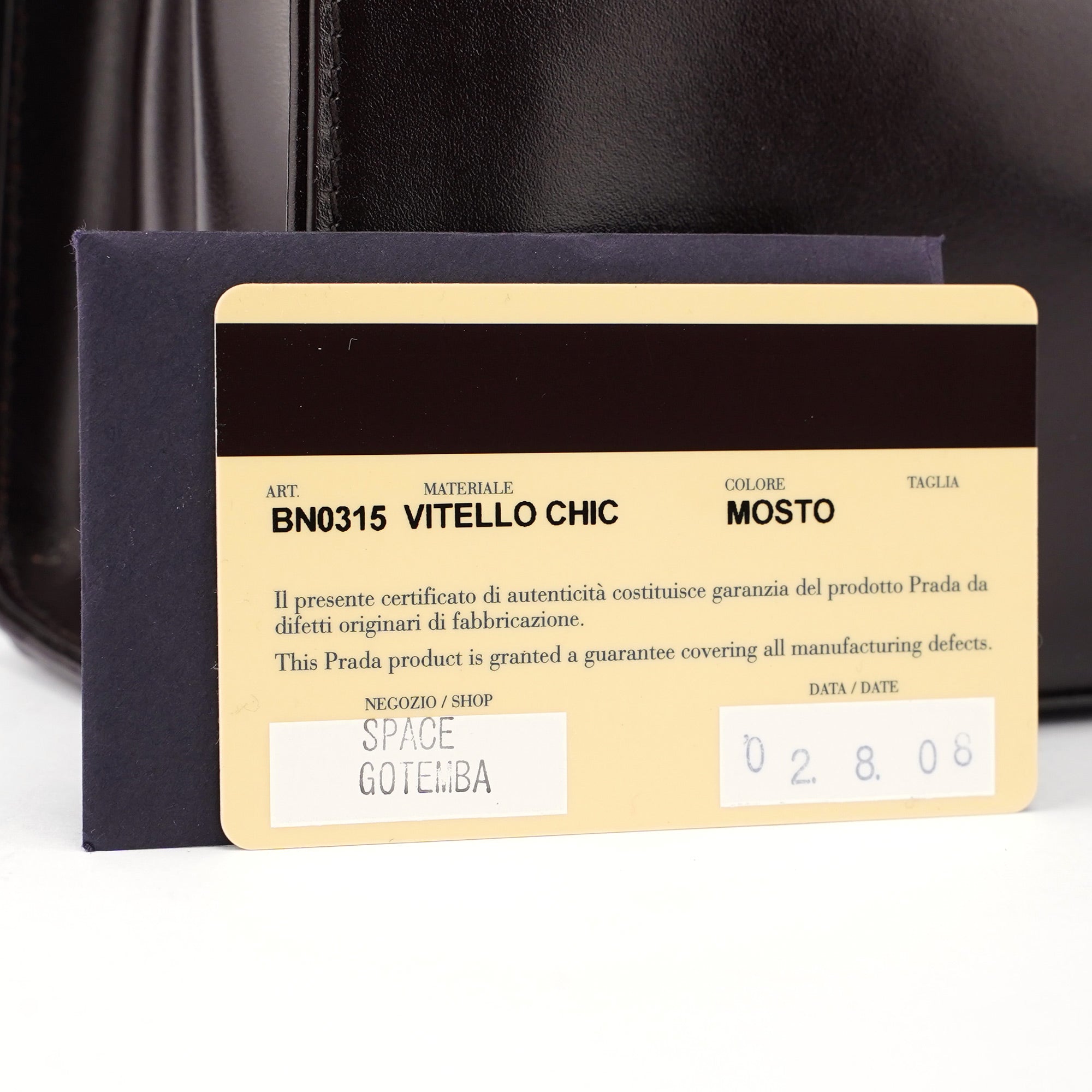 Brown Vitello Chic Shoulder Bag