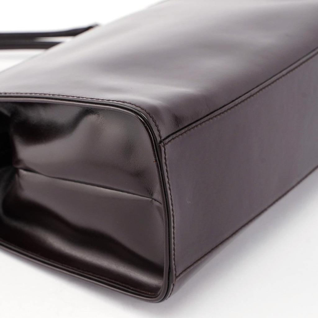 Brown Vitello Chic Shoulder Bag