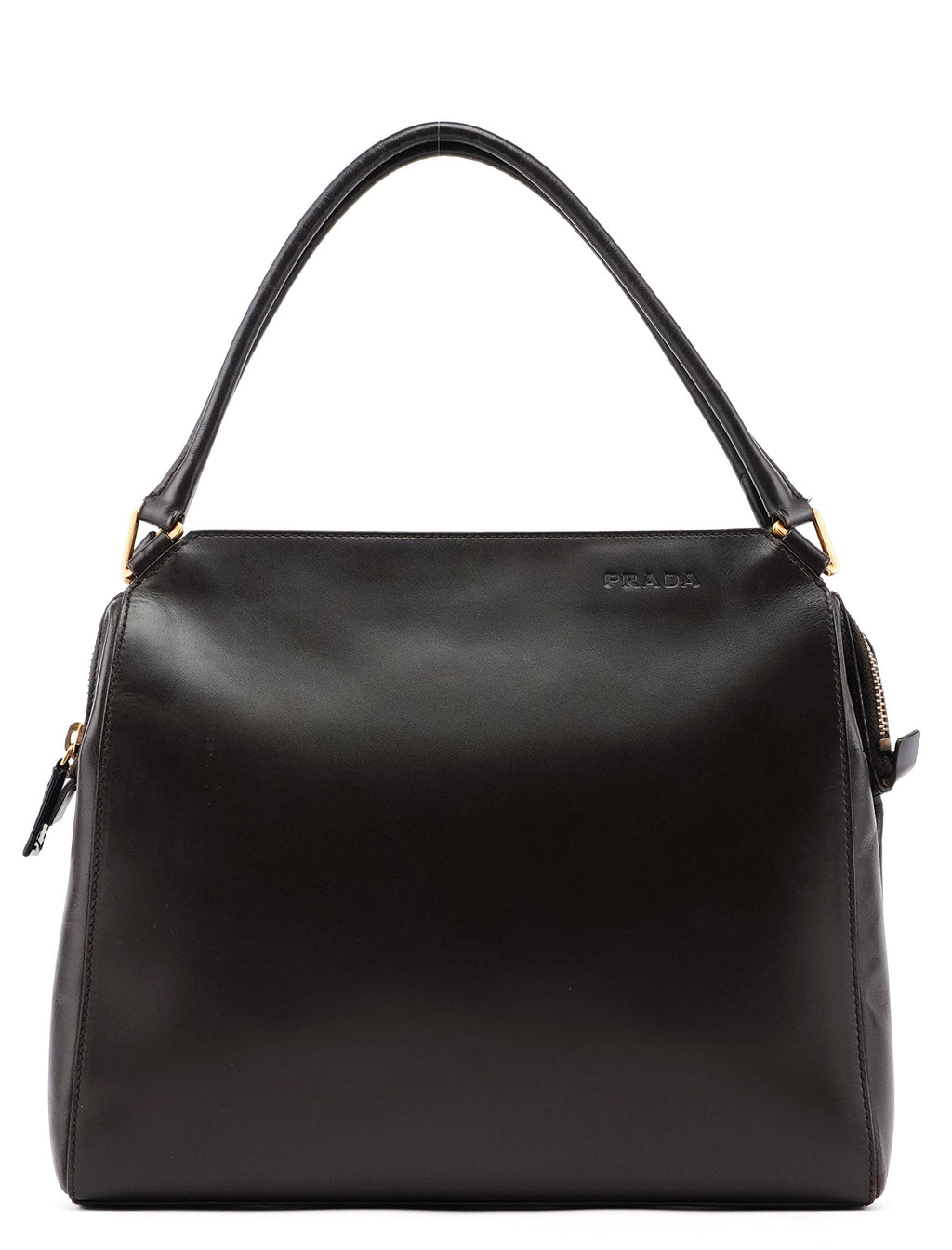 Brown Vitello Chic Shoulder Bag