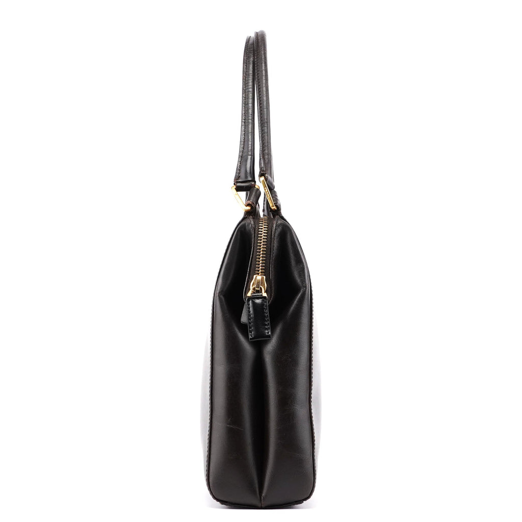 Brown Vitello Chic Shoulder Bag
