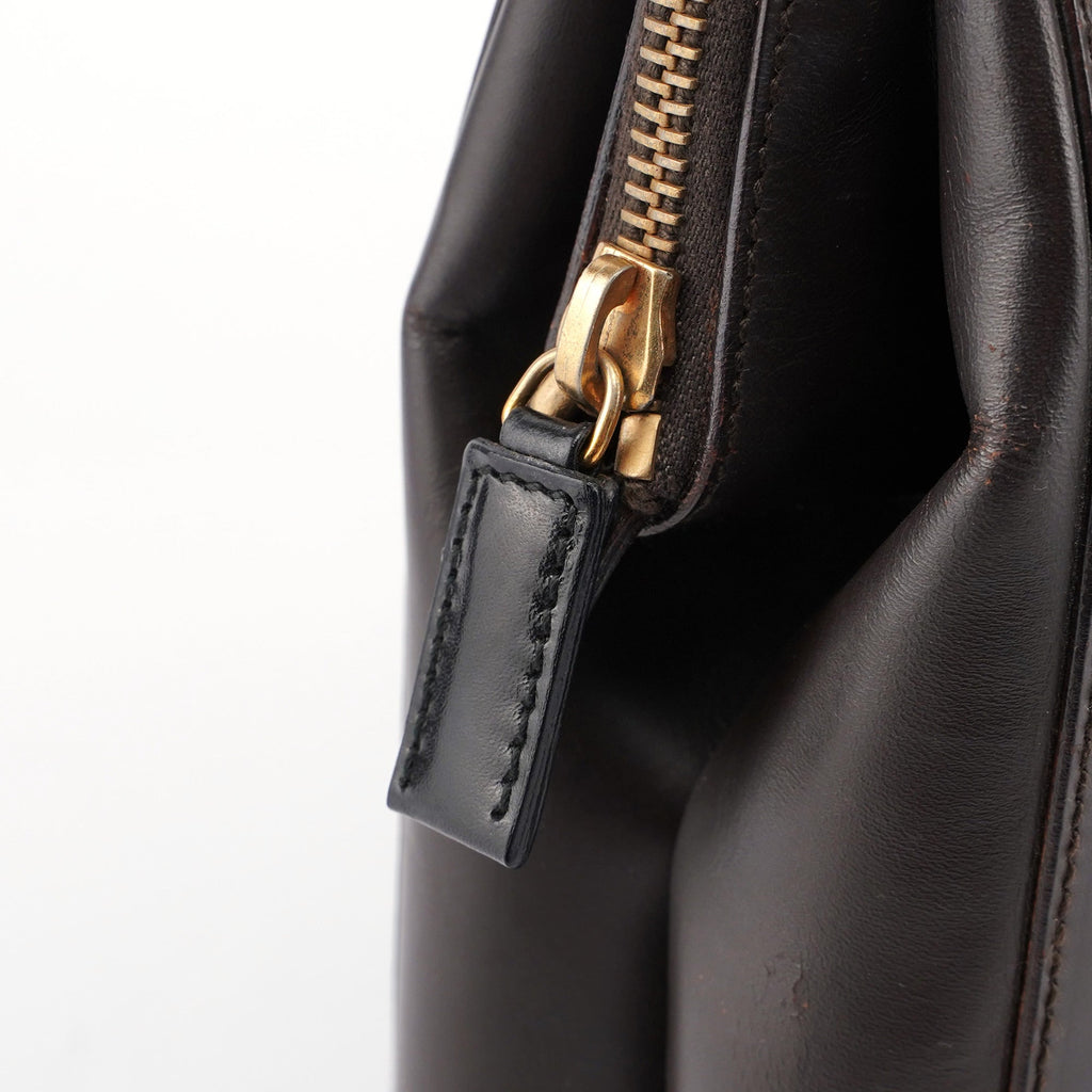 Brown Vitello Chic Shoulder Bag