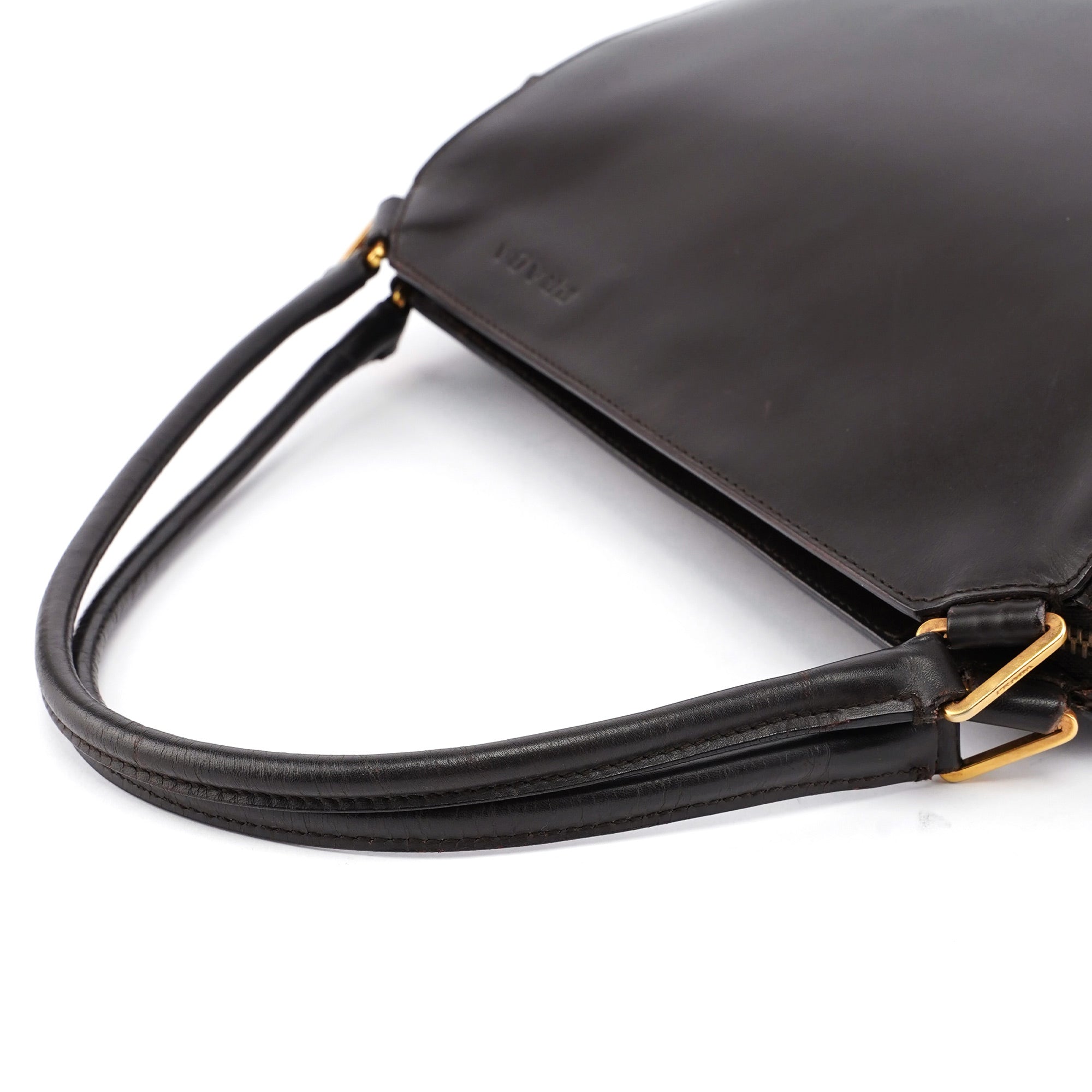 Brown Vitello Chic Shoulder Bag