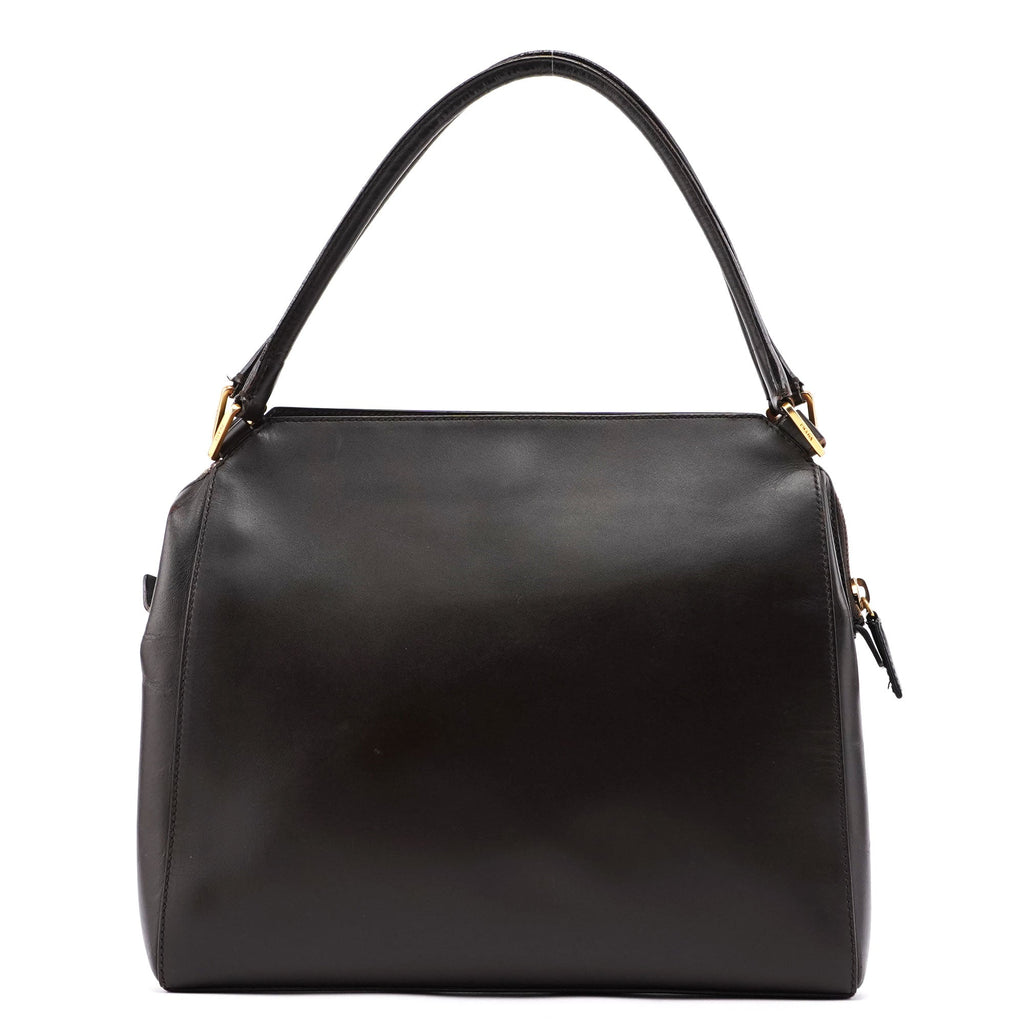 Brown Vitello Chic Shoulder Bag
