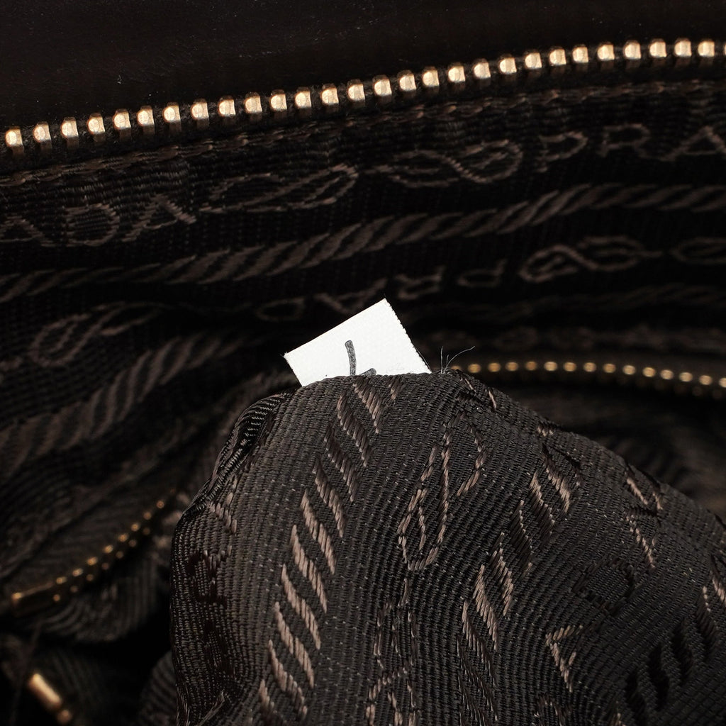 Brown Vitello Chic Shoulder Bag