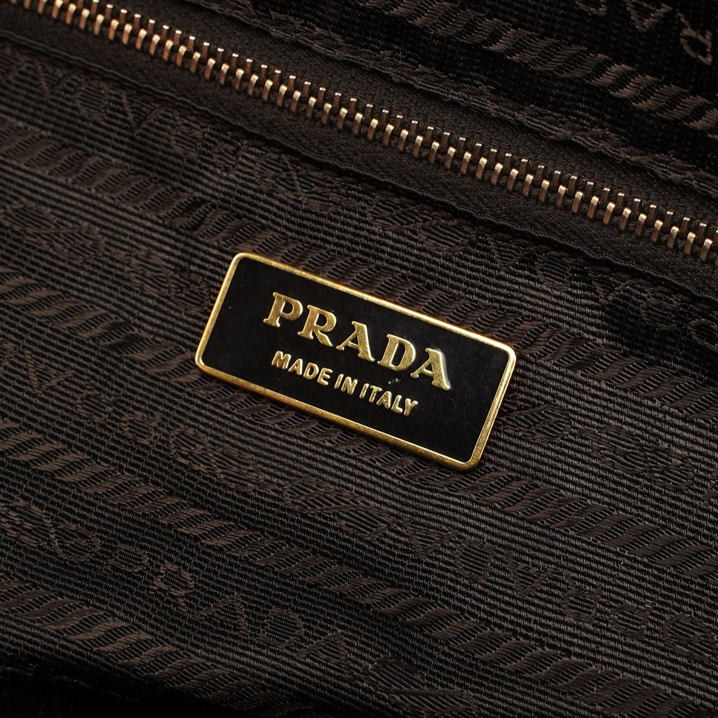 Brown Vitello Chic Shoulder Bag